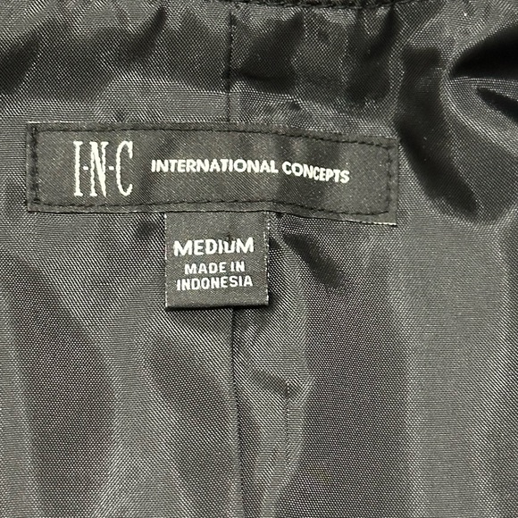 NWT. INC International Concepts Black and Gold Zebra Print Blazer Size M. - Picture 6 of 10